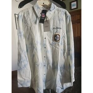 Green Bay Packers Sport Shirt Mens Small Acid Wash Button Up NWT A109 Excellent